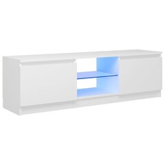 TV skapis ar LED apgaismojumu, 120x30x35,5 cm, balts cena un informācija | TV galdiņi | 220.lv