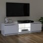 TV skapis ar LED apgaismojumu, 120x30x35,5 cm, balts cena un informācija | TV galdiņi | 220.lv