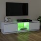 TV skapis ar LED apgaismojumu, 120x30x35,5 cm, balts цена и информация | TV galdiņi | 220.lv