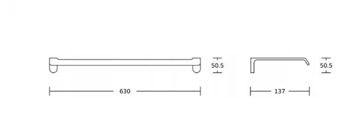 Mexen Lea dubults dvieļu pakaramais, chrome cena un informācija | Vannas istabas aksesuāri | 220.lv