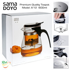 SAMADOYO Premium klases tējkanna A12, Premium Quality Teapot, 600 ml cena un informācija | Glāzes, krūzes, karafes | 220.lv