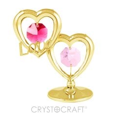 Два сердца  с кристаллами SWAROVSKI цена и информация | Праздничные декорации | 220.lv