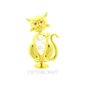 Kaķis uz statīva ar SWAROVSKI kristāliem, apzeltīts цена и информация | Svētku dekorācijas | 220.lv