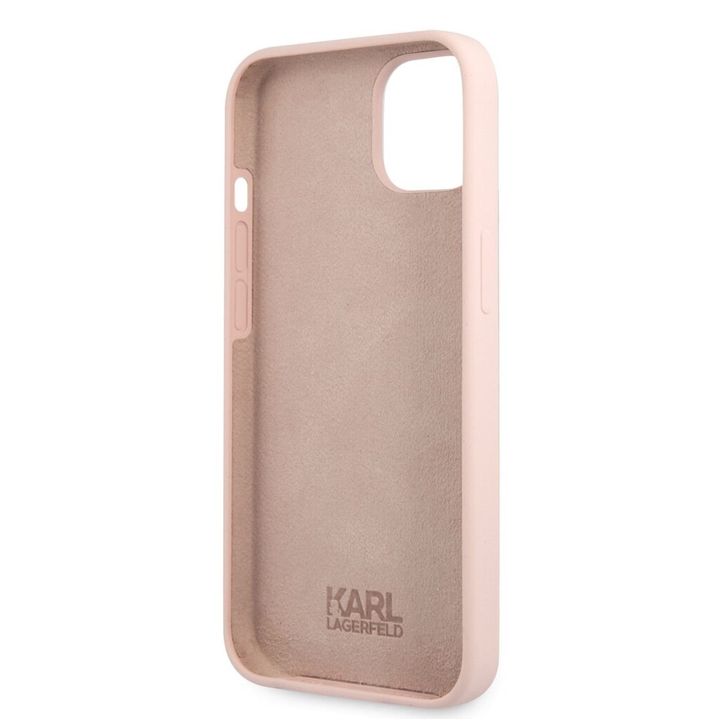 KLHCP13SSLKHPI Karl Lagerfeld Liquid Silicone Karl Head Case for iPhone 13 mini Light Pink цена и информация | Telefonu vāciņi, maciņi | 220.lv