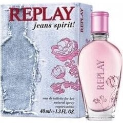 Replay Jeans Spirit EDT sievietēm 40 ml cena un informācija | Replay Smaržas, kosmētika | 220.lv