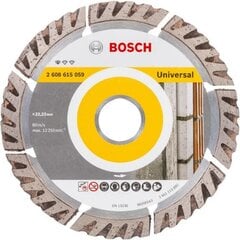 Dimanta griešanas disks Bosch Universal, 125 mm cena un informācija | Rokas instrumenti | 220.lv