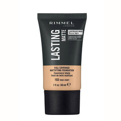 Grima pamats Rimmel Lasting Matte 103 True Ivory, 30 ml cena un informācija | Grima bāzes, tonālie krēmi, pūderi | 220.lv