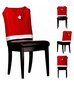 Dekorācija krēsliem - Ziemassvētku cepure, 6gab цена и информация | Ziemassvētku dekorācijas | 220.lv