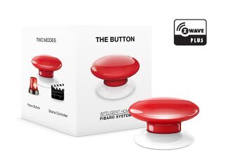 Fibaro The Button Z-Wave, Red cena un informācija | Elektrības slēdži, rozetes | 220.lv