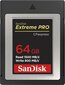 Atmiņas karte SANDISK Extreme Pro 64GB CFexpress Card cena un informācija | Atmiņas kartes fotokamerām | 220.lv