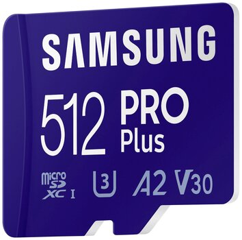 MEMORY MICRO SDXC PRO+ 512GB/W/ADAPT. MB-MD512KA/EU SAMSUNG cena un informācija | Atmiņas kartes mobilajiem telefoniem | 220.lv