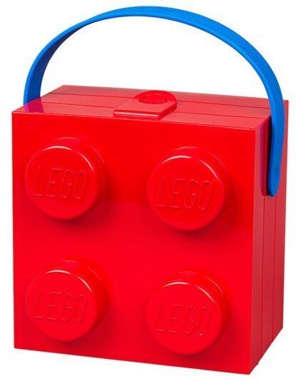 Lego pusdienu kārba ar rokturi, sarkana cena un informācija | Trauki pārtikas uzglabāšanai | 220.lv