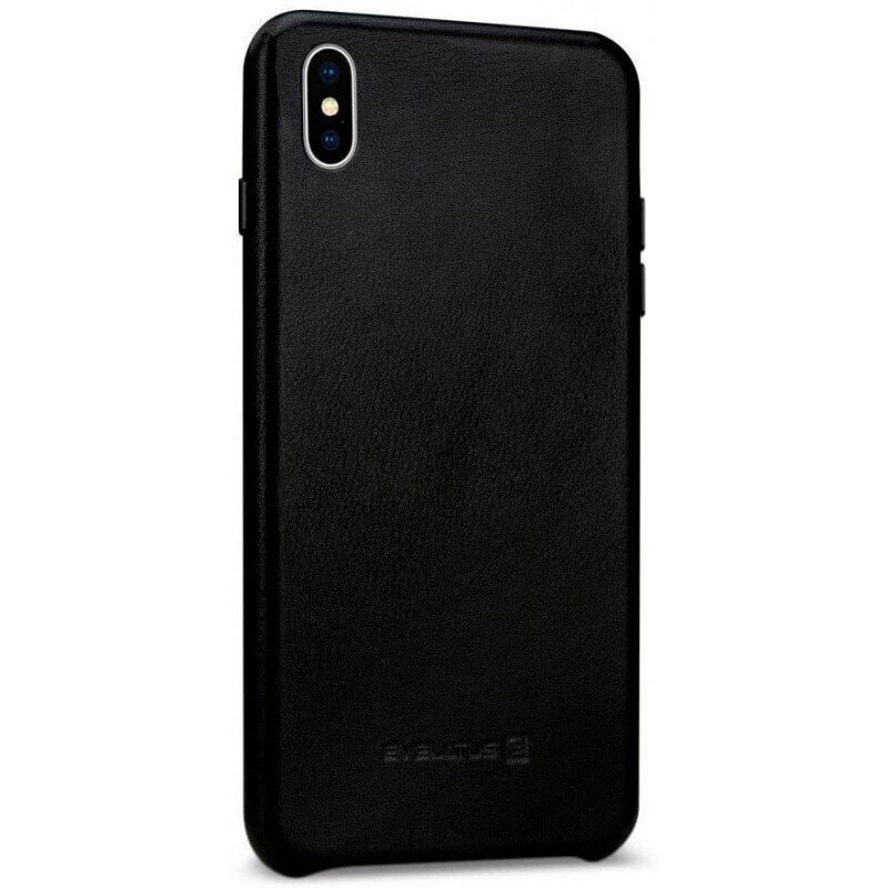 Aizmugurējais vāciņš Evelatus    Apple    Leather case for Apple iPhone X    Black cena un informācija | Telefonu vāciņi, maciņi | 220.lv
