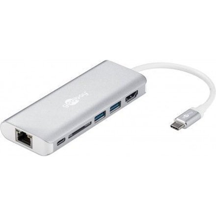 Goobay USB-C Premium Multiport-Dock 7678 цена и информация | Adapteri un USB centrmezgli | 220.lv