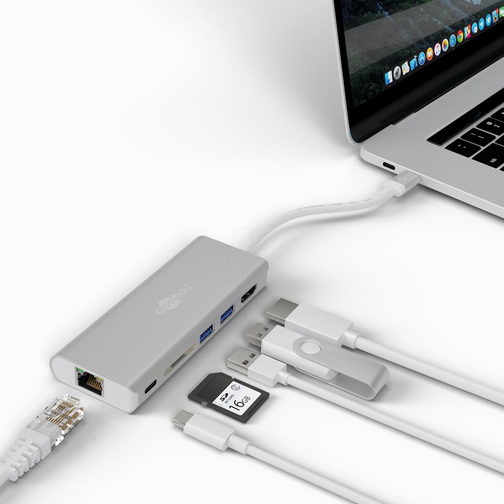 Goobay USB-C Premium Multiport-Dock 7678 cena un informācija | Adapteri un USB centrmezgli | 220.lv