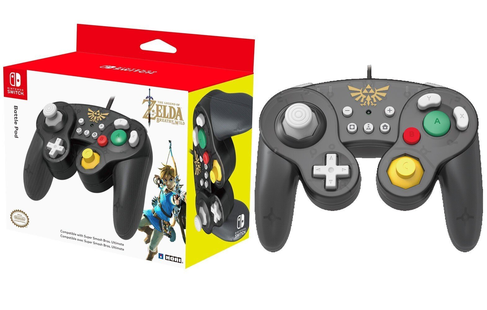 HORI Super Smash Bros Gamepad - Zelda (Switch) cena un informācija | Spēļu kontrolieri | 220.lv