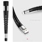 Usams SJ198 3in1 Transformējams USB uz Lightning 12cm Kabelis + Stylus + Fleksibls Statīvs Melns - Sudaraba cena un informācija | Kabeļi un vadi | 220.lv