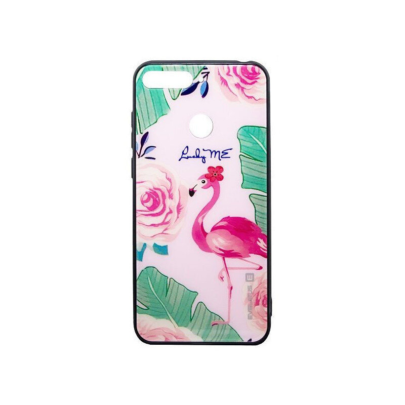 Aizmugurējais vāciņš Evelatus    Huawei    Y6 2018 Picture Glass Case    Flamingo Party цена и информация | Telefonu vāciņi, maciņi | 220.lv