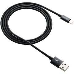 Kabeļi Canyon       CFI-3 Lightning USB Cable for Apple braided metalli    Black cena un informācija | Canyon TV un Sadzīves tehnika | 220.lv