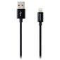 Kabeļi Canyon       CFI-3 Lightning USB Cable for Apple braided metalli    Black цена и информация | Kabeļi un vadi | 220.lv