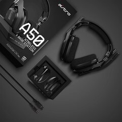 Astro A50 Wireless Headset + Base Station - Black (PS4, PC) cena un informācija | Austiņas | 220.lv