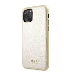 Aizmugurējais vāciņš Guess    Apple    iPhone 11 Pro Iridescent PU Leather Hard Case    Gold cena un informācija | Telefonu vāciņi, maciņi | 220.lv