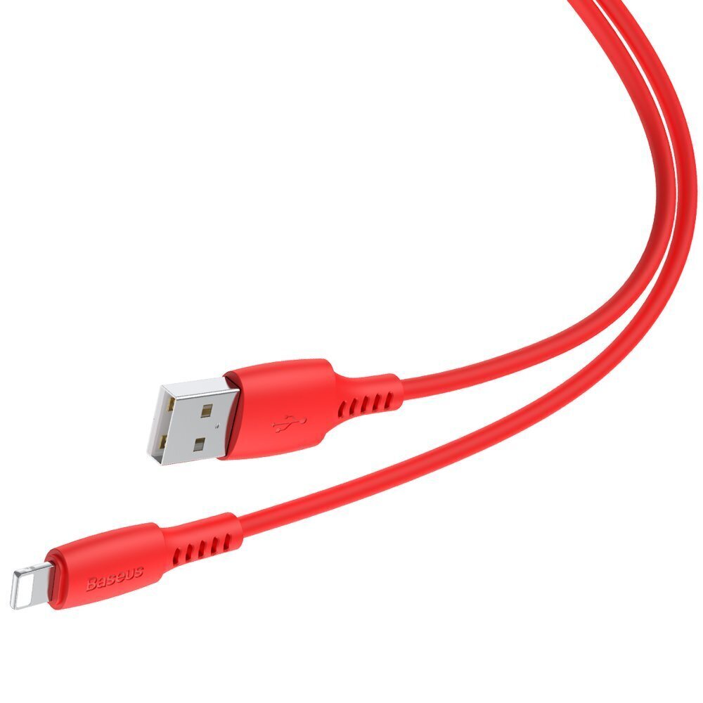 1 Preces bez IMEI/SN Baseus       Colorful Cable USB to Lightning 2.4A 1.2M    Red cena un informācija | Savienotājkabeļi | 220.lv