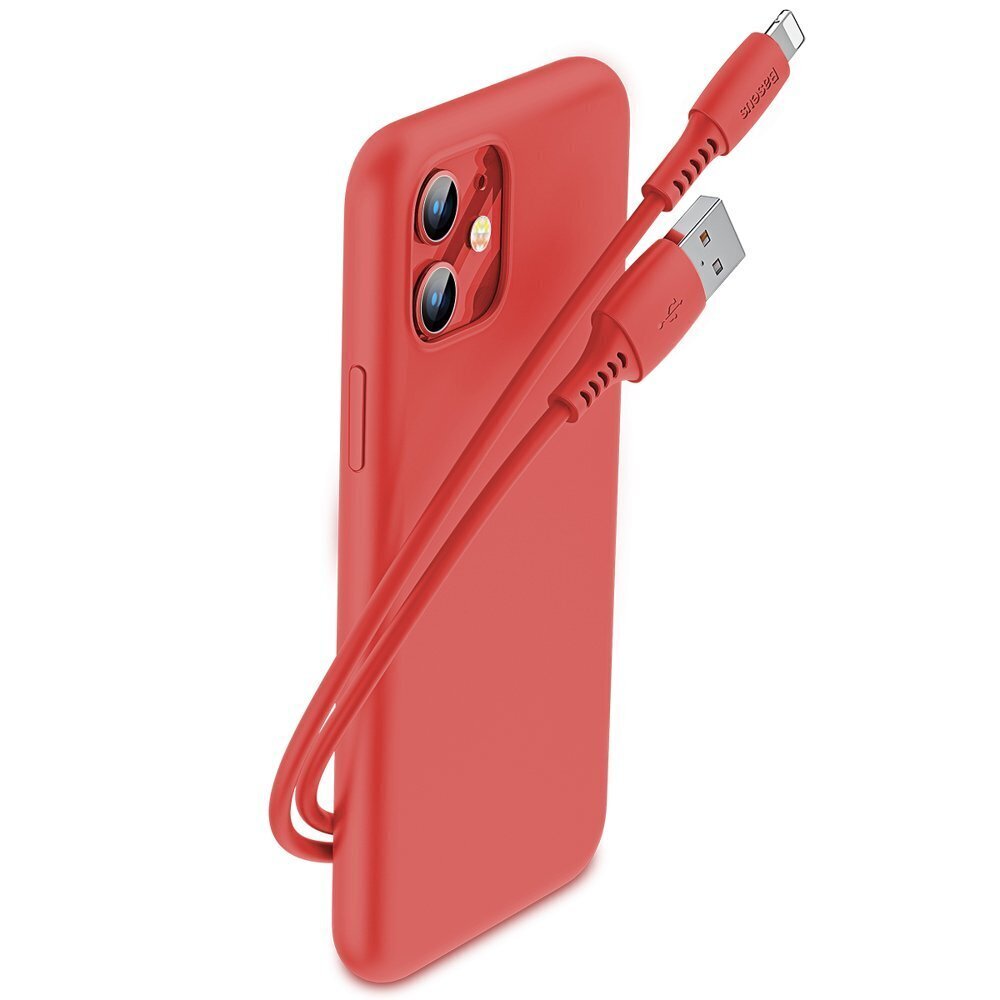 1 Preces bez IMEI/SN Baseus       Colorful Cable USB to Lightning 2.4A 1.2M    Red cena un informācija | Savienotājkabeļi | 220.lv