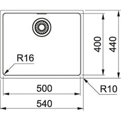 MRX 110-50 pabūvējama izlietne ar Manual ventili cena un informācija | Virtuves izlietnes | 220.lv