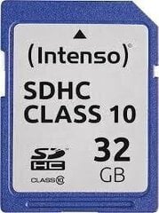 Карта памяти Intenso, SDHC, 32 Гб, C10/3411480 цена и информация | Карты памяти для мобильных телефонов | 220.lv