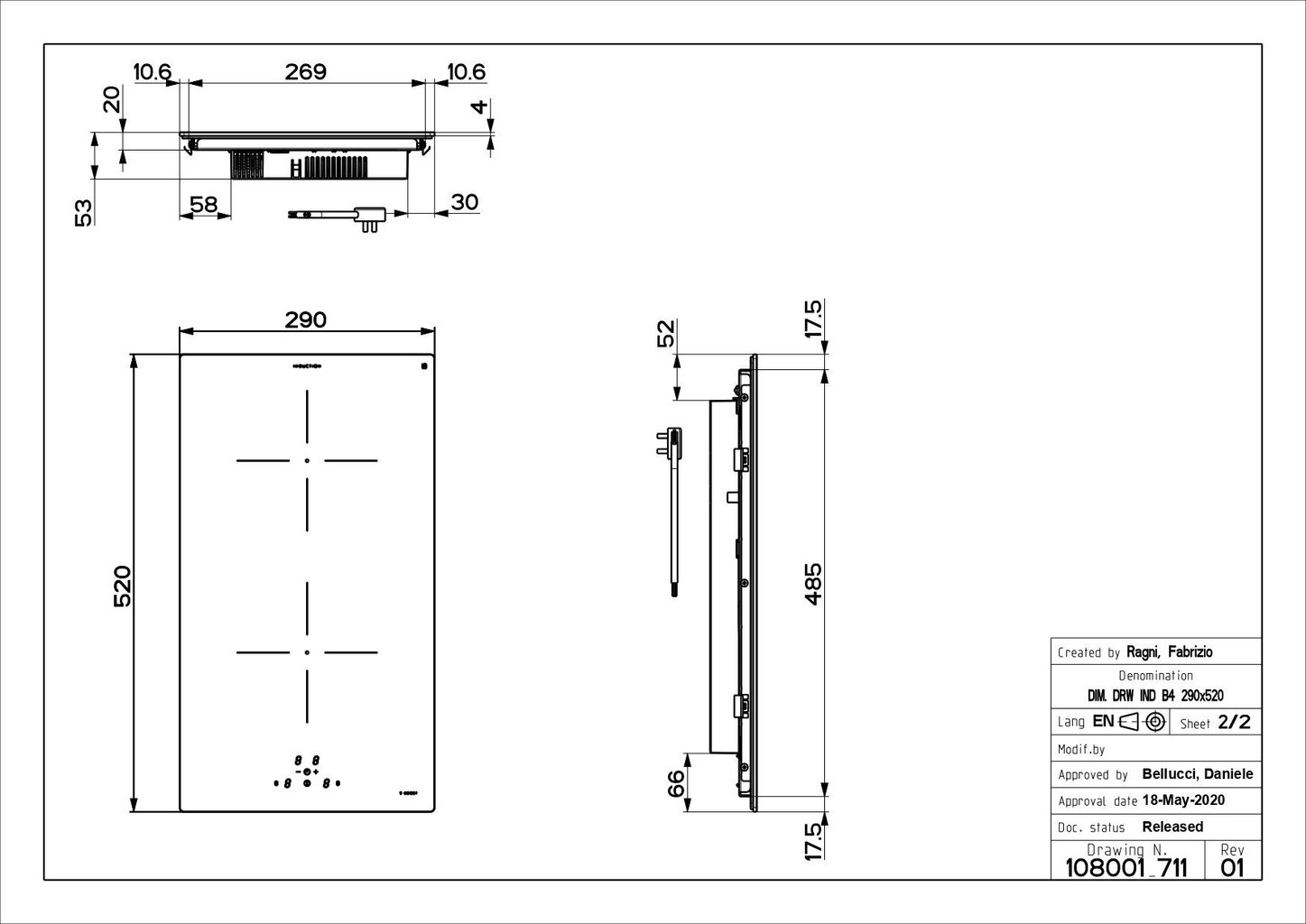 Indukcijas plāksne Faber FBH 32 BK, 2 x sildīšanas zonas platums 29 cm cena un informācija | Plīts virsmas | 220.lv