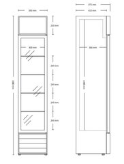 Scandomestic SD217BE, vitrīnsaldētava, tilpums 160 L, 188 cm, melns цена и информация | Винные холодильники | 220.lv