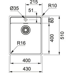 Раковина Franke Maris MRX 210-40 TL (ручной), 127.0531.851, нерж. сталь цена и информация | Раковины на кухню | 220.lv