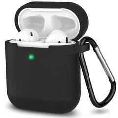 Maciņš austiņām Evelatus    Apple    Airpods Case EAC05    Black cena un informācija | Austiņu piederumi | 220.lv