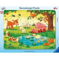 Ravensburger liela plākšņu puzle 42 gab. Mazi dzīvnieku draugi cena un informācija | Puzles, 3D puzles | 220.lv