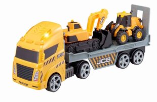 Автовоз стройтехники со светом и звуком JCB Teamsterz цена и информация | Конструктор автомобилей игрушки для мальчиков | 220.lv