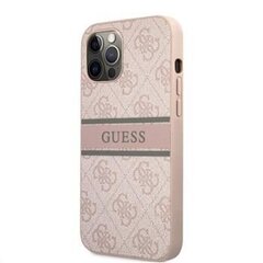 Aizmugurējais vāciņš Guess       iPhone 12/12 Pro Stripe case    Pink cena un informācija | Telefonu vāciņi, maciņi | 220.lv