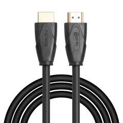 Кабель Prio HDMI-HDMI / V2.0 / 4K, 1.8 м, черный цена и информация | Кабели и провода | 220.lv