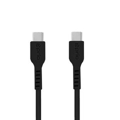 prio Высокоскоростная зарядка и синхронизация USB C - USB C кабель 5A 1,2 м черный цена и информация | Кабели для телефонов | 220.lv