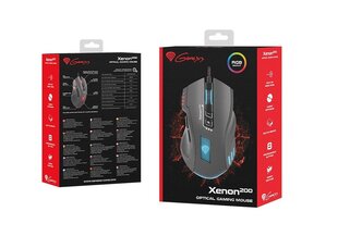 Genesis Xenon 200 NMG-0880 Optical Mouse, Wired, No, Gaming Mouse, Black цена и информация | Мыши | 220.lv