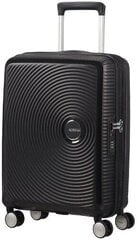 American Tourister rokas bagāža Soundbox Spinner Expandable 55 cm, melnā krāsā cena un informācija | Koferi, ceļojumu somas | 220.lv