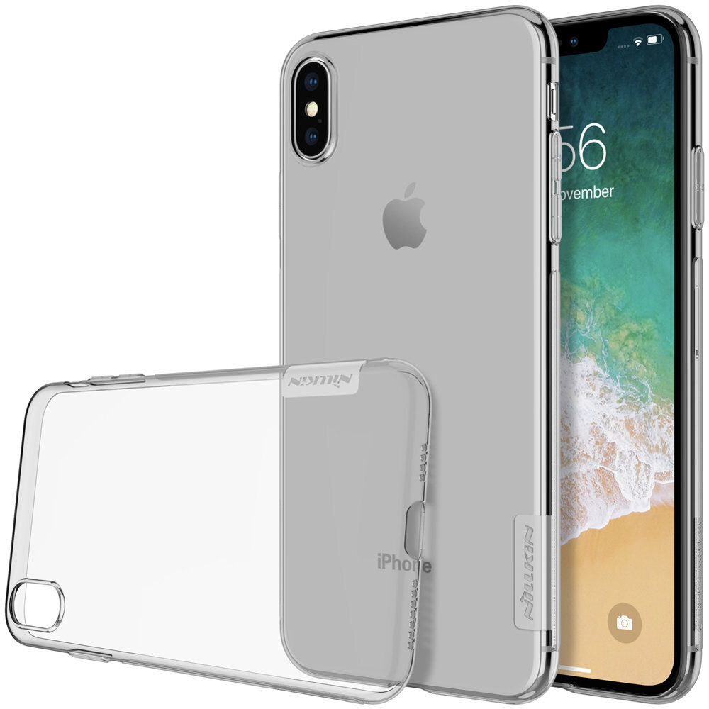 Aizmugurējais vāciņš Nillkin    Apple    iPhone Xs Max Nature TPU Case    Grey цена и информация | Telefonu vāciņi, maciņi | 220.lv