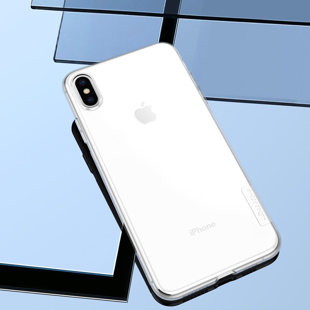 Aizmugurējais vāciņš Nillkin    Apple    iPhone Xs Max Nature TPU Case    Grey cena un informācija | Telefonu vāciņi, maciņi | 220.lv