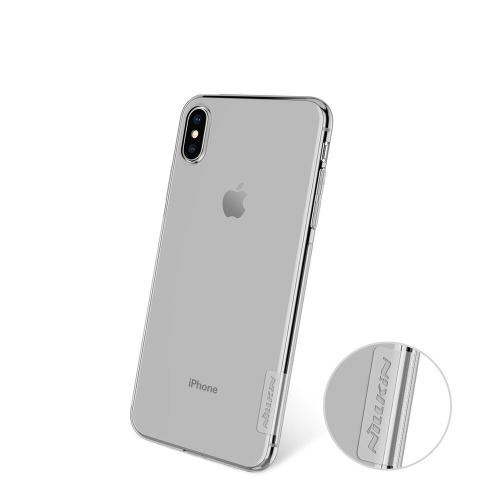 Aizmugurējais vāciņš Nillkin    Apple    iPhone Xs Max Nature TPU Case    Grey цена и информация | Telefonu vāciņi, maciņi | 220.lv