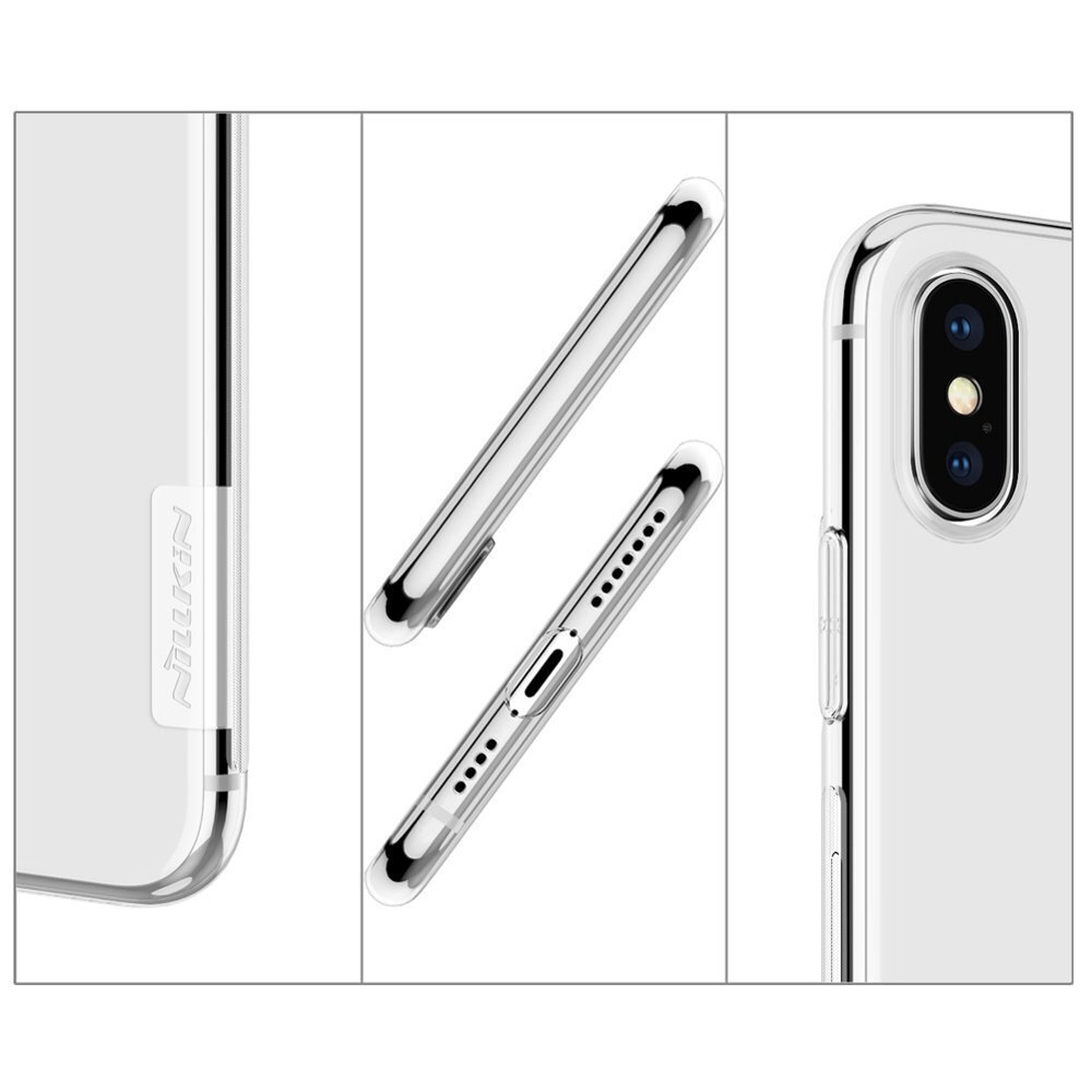 Aizmugurējais vāciņš Nillkin    Apple    iPhone Xs Max Nature TPU Case    Grey cena un informācija | Telefonu vāciņi, maciņi | 220.lv