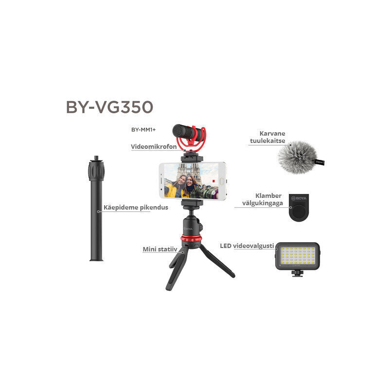 Boya vlogging kit Advanced BY-VG350 цена и информация | Auto turētāji | 220.lv