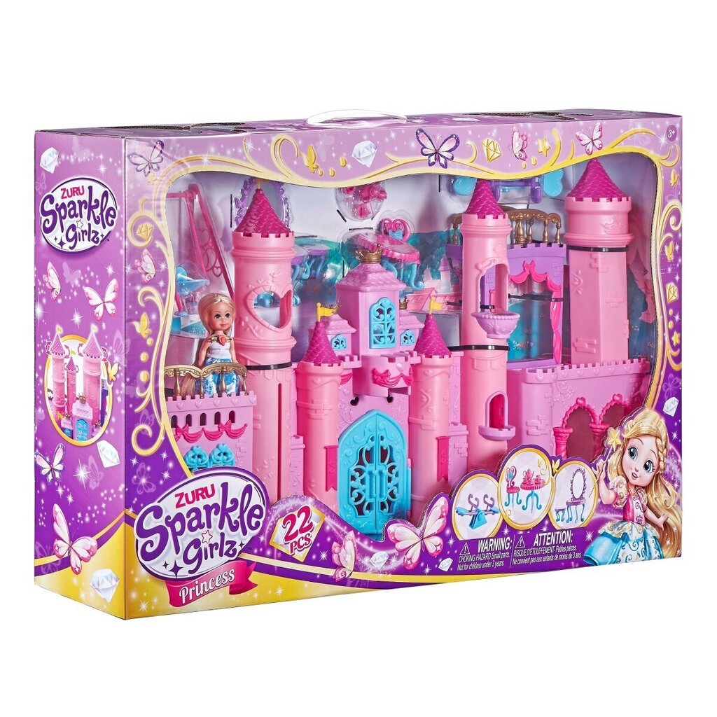 Karaliskā pils ar lelli un aksesuāriem Sparkle Girlz Cupcake Little World цена и информация | Rotaļlietas meitenēm | 220.lv