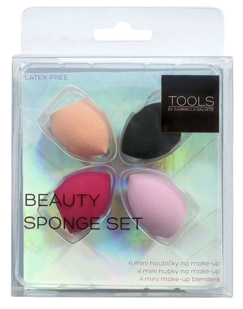 Gabriella Salvete TOOLS Beauty Sponge Set Grima sūklis 4 gab. cena un informācija | Kosmētikas otas, sūkļi | 220.lv