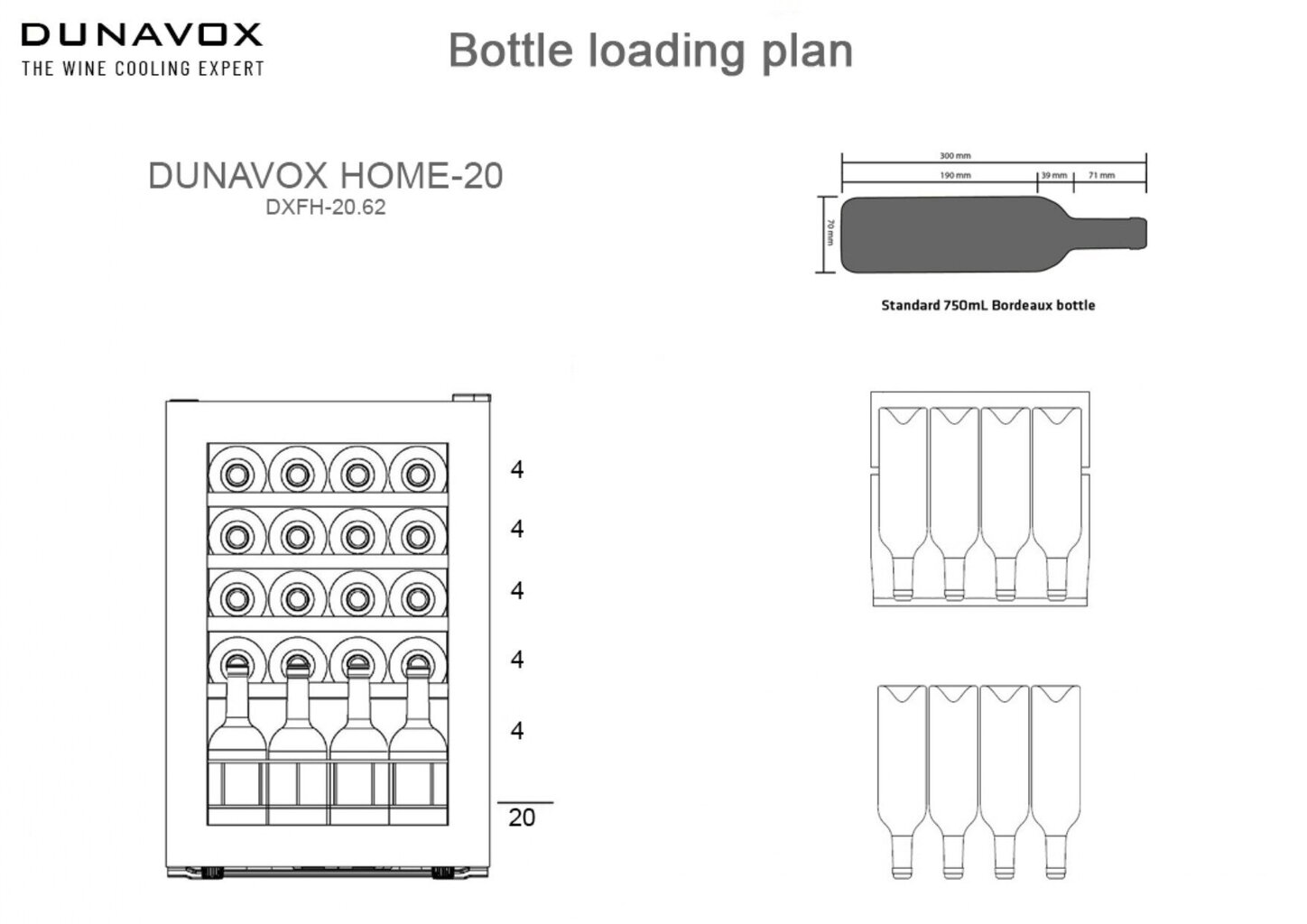 Dunavox DXFH-20.62 cena un informācija | Vīna ledusskapji | 220.lv