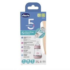 CHICCO Perfect 5 Pudele 150ml, Rozā cena un informācija | Bērnu pudelītes un to aksesuāri | 220.lv